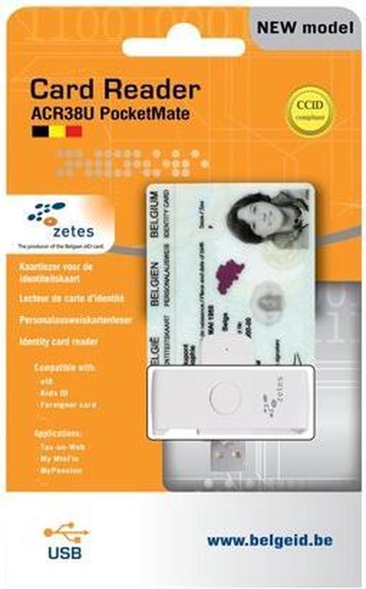 zetes ACR38U POCKETMATE USB eID IDENTITY CARD READER 