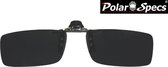 Polar Specs® 28x124 mm. Aluminium Opklapbare Voorhanger – Clip on Zonnebril – Brilclip – Voorzetbril – Polarized Black – Unisex
