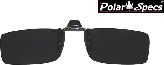 Polar Specs® 28x124 mm. Aluminium Opklapbare Voorhanger - Clip on - Brilclip - Voorzetbril - Polarized - Unisex