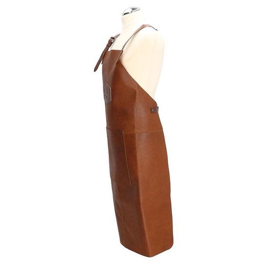 | Old West BBQ Schort Barbecue Schort Leer Cognac Old West Barbecue Schort Cognac Gemaakt Van 100% Leer