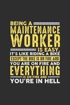Being a Maintenance Worker is Easy. It's like riding a bike Except the bike is on fire and you are on fire and everything is on fire and you're in hell