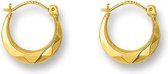 The Jewelry Collection gouden oorringen gefacetteerd 13 mm