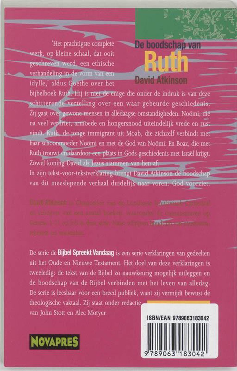 Boodschap Van Ruth - back cover