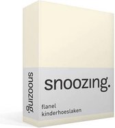 Snoozing - Flanel - Kinderhoeslaken - Wiegje - 40x80 cm - Ivoor