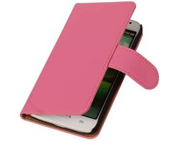 Sony Xperia Z2  Book Case Effen Roze Hoesje