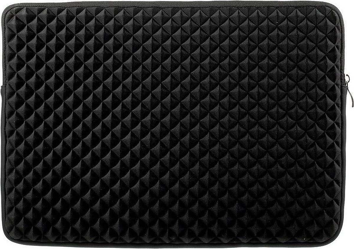 Shop4 - Geschikt voor 13 inch Laptop Hoes - Sleeve 3D Ruit Zwart