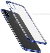 Baseus PC Metallic Hardcase iPhone X - Blauw Transparant