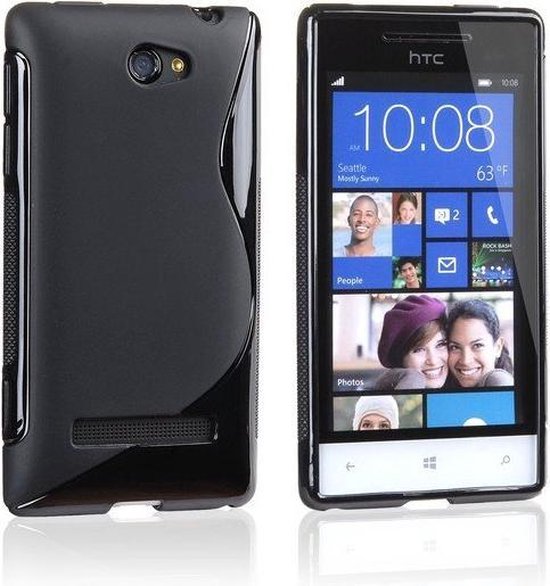 HTC Windows Phone 8S Silicone Case s-style cover Zwart