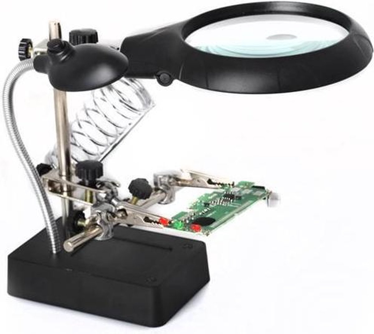 Led Light Helping Hands Vergrootglas Station - 2.5x/4x Heavy Duty Derde Hand Soldeer Vergrootglas Met Lichtstatief Met Hulpklem Krokodillenklemmen - Voor Solderen, Kookplaat, Verlicht Magnifyin Led Light Helping Hands Vergrootglas Station - 2.5x/4x Heavy Duty Derde Hand Soldeer Vergrootglas Met Lichtstatief Met Hulpklem Krokodillenklemmen - Voor Solderen, Kookplaat, Verlicht Magnifyin