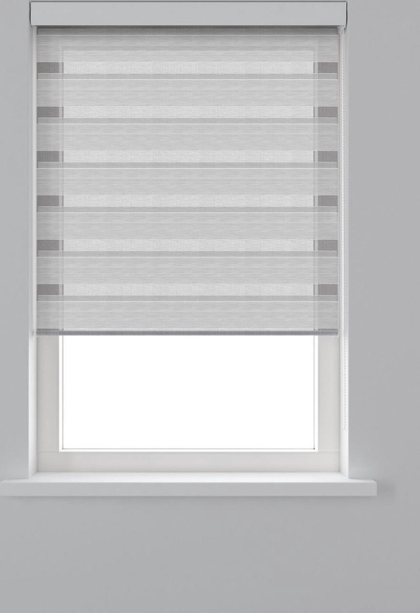 Decosol roljaloezie - 90x160 cm - structuur wit/grijs