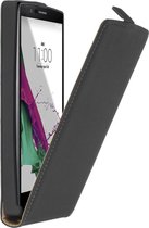 Lelycase Zwart premium leder flipcase voor de LG G4 hoesje
