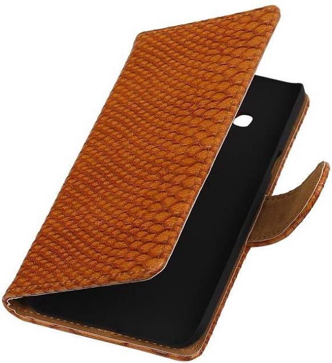 Slang Bookstyle Hoes - Geschikt voor Samsung Galaxy J3 J300F Bruin