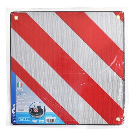 ProPlus Markeringsbord aluminium - 50x50 cm - Geschikt voor Italië - Verplicht bij fietsvervoer van ProPlus — afbeelding 3