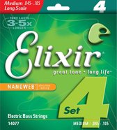 Elixir 14077 Nanoweb 4-String Medium Long Scale 45-105
