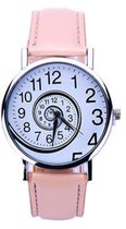 Hidzo Horloge Swirl ø 37 mm - Creme - Kunstleer