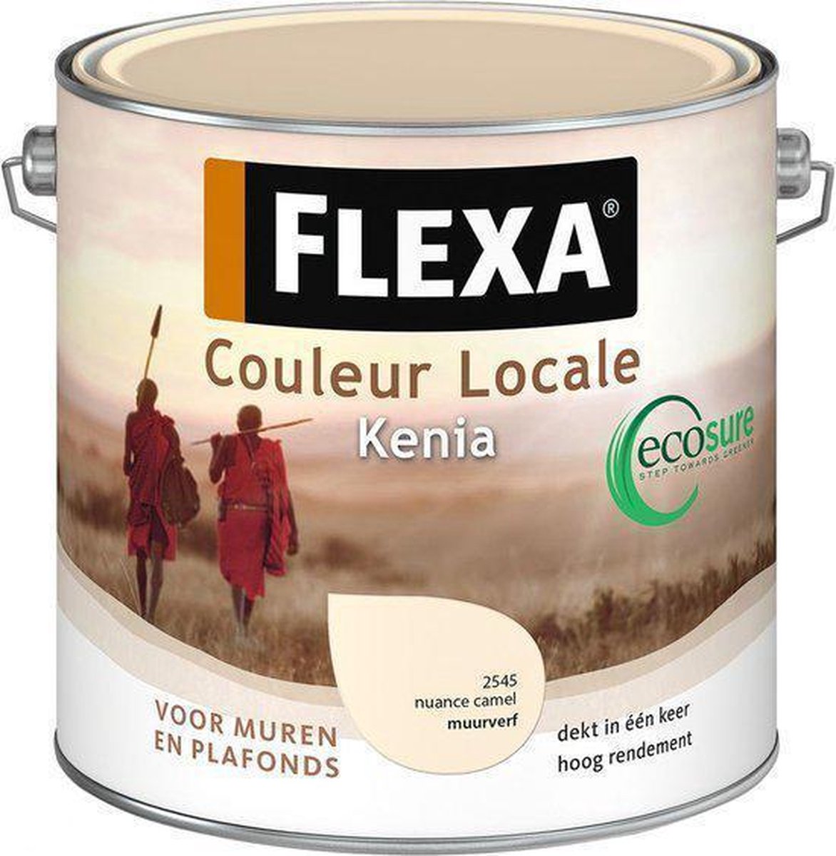 Flexa Couleur Locale - Zijdeglans - Watergedragen - Kenia - Nuance Camel - 2,5 Liter