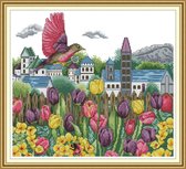 Artstudioclub®  borduurpakketten volwassenen 41×37cm  Tulpen