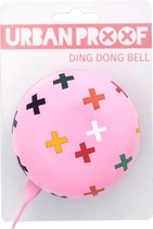 URBAN PROOF Ding Dong - Fietsbel - 80 mm - Plus Confetti Roze