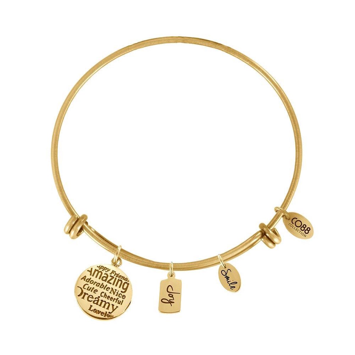 CO88 Collection Inspirational 8CB 13006 Stalen Dames Armband - Goudkleurig