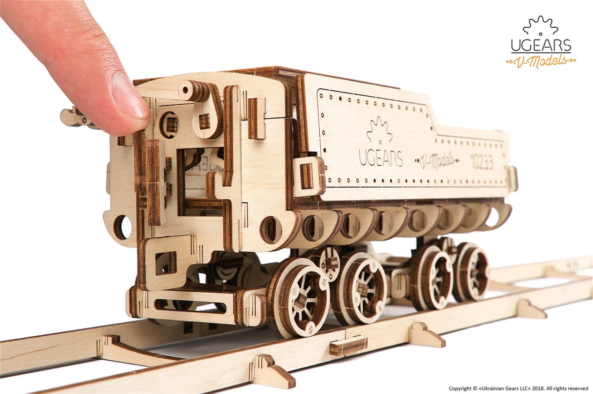UGEARS Houten 3D Model - V-Express Stoomtrein — afbeelding 17