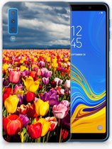 Geschikt voor Samsung Galaxy A7 (2018) TPU Hoesje Tulpen