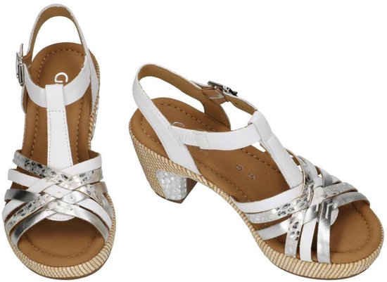 Gabor Comfort sandalen met hak wit - Maat 36 | bol.com
