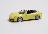 Herpa 1/87 Porsche 911 Carrera 4S Cabrio, Geel