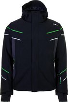 CMP Man Zip Hood  Wintersportjas - Maat 50  - Mannen - zwart/donker grijs/groen