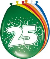8x Ballons décoration 25 ans