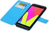 Cross Pattern TPU Bookstyle Wallet Case Hoesjes voor LG V20 Blauw