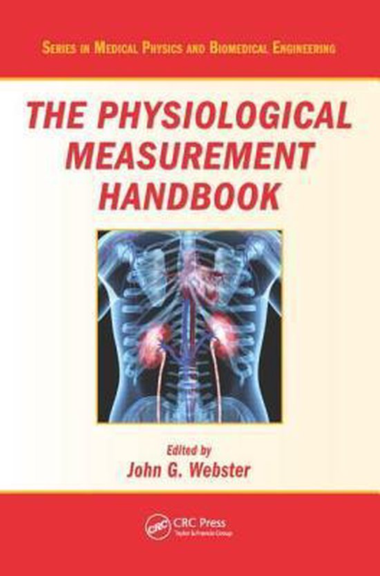 De fysiologische meet-handboek, met een afbeelding van een menselijk torso met de nieren en ribbenkast.