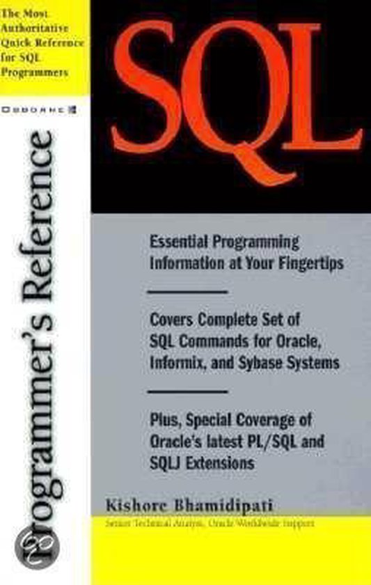 SQL Programmer's Reference - cover