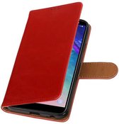 Rood Pull-up Booktype Hoesje voor Samsung Galaxy A6 2018