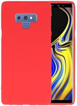 Bestcases Color Telefoonhoesje - Backcover Hoesje - Siliconen Case Back Cover voor Samsung Galaxy Note 9 - Rood