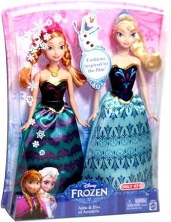 Mattel Disney Frozen Anna & Elsa of Arendelle Multi kleuren pop