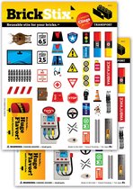 BrickStix 999104 Transport - herbruikbare stickers voor bouwstenen