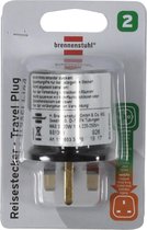 Brennenstuhl 1508533010 netstekker adapter Type G (VK) Zwart