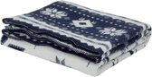 MOST wollen deken Winter - 140 x 200 cm - Donkerblauw