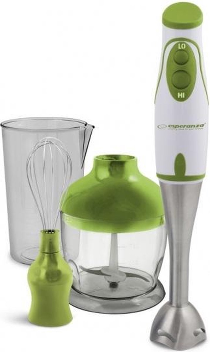 Esperanza Pesto Blender 0,75 l Staafmixer 450W | Groen/Wit