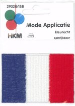 HKM APPLICATIE VLAG FRANKRIJK OPSTRIJKBAAR - 5 STUKS. 8.5 X 6 CM.