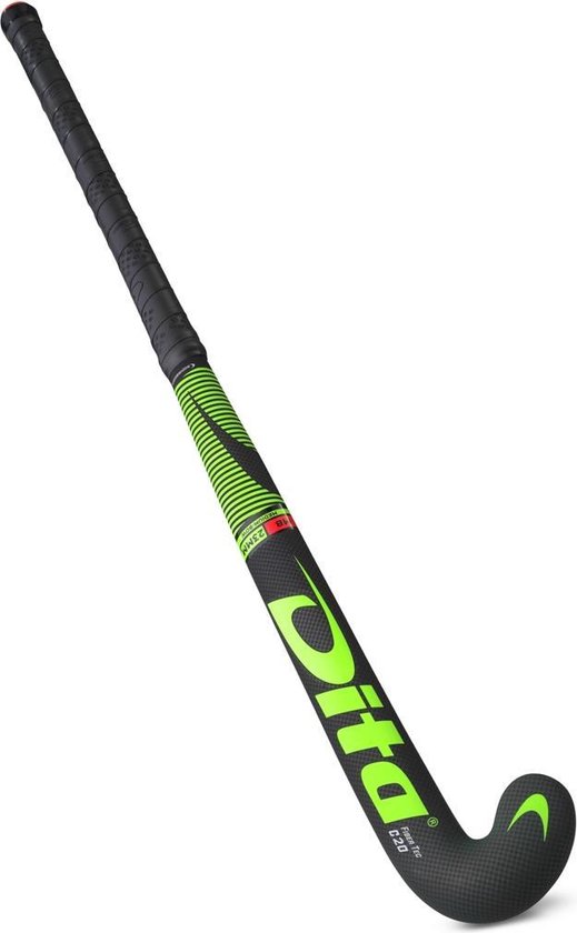DITA FiberTec C20 M-Bow Hockeystick Unisex - Fluo groen/zwart