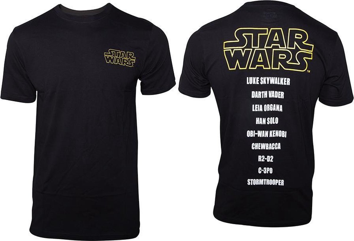 Star Wars - Main Characters List Men's T-shirt - M