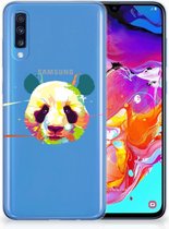 Geschikt voor Samsung Galaxy A70 Telefoonhoesje met Naam Panda Color
