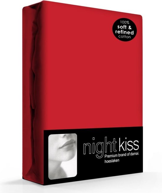 Damai / Night Kiss Hoeslaken Rood - 90 x 200