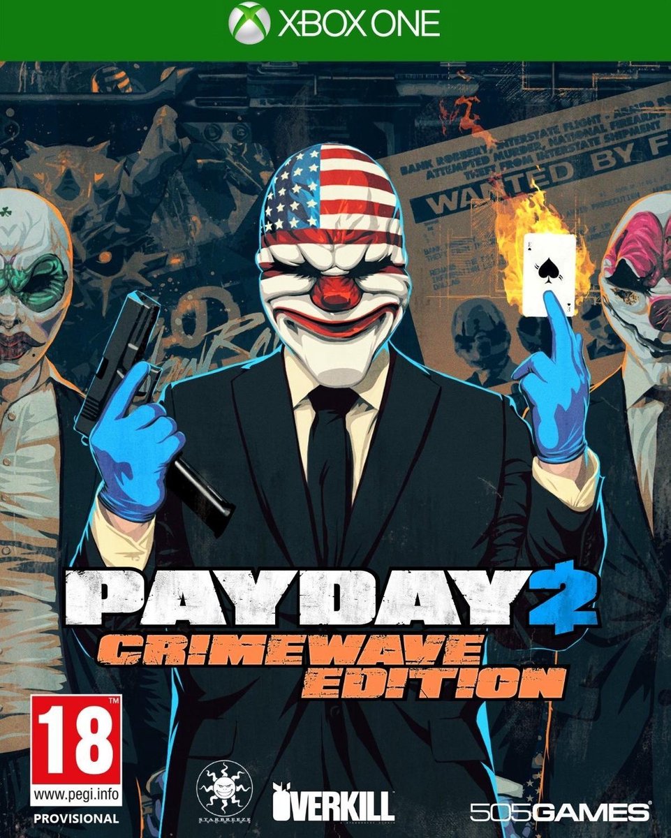 505 Games Payday 2: Crimewave Edition, Xbox One, Xbox One, Multiplayer modus, M (Volwassen), Fysieke media - 505 Games