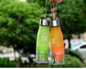 H2O Drink More Water fles - Luxe waterfles met fruitfilter - Fruit infuser - BPA Vrij - 650 ml - Groen