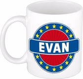 Evan naam koffie mok / beker 300 ml  - namen mokken