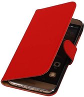 Bookstyle Wallet Case Hoesje Geschikt voor Huawei G8 Rood