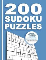 200 Sudoku Puzzles Medium for adults large print including Instructions and answer keys With solutions