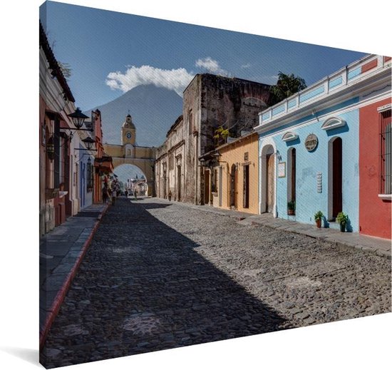 Les rues colorées de Guatemala City en Amérique Toile 90x60 cm - Tirage photo sur toile (Décoration murale salon / chambre)